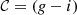 $ {\cal{C}} = (\mathit{g}-i) $