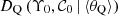 $ D_{\mathrm{Q}}\,(\Upsilon_0, {\cal{C}}_0\,|\,\langle \theta_{\mathrm{Q}} \rangle) $