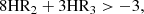 $$ \begin{aligned} 8\mathrm{HR}_2 + 3\mathrm{HR}_3 > -3, \end{aligned} $$
