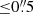 $ {\leq}0{{\overset{\prime\prime}{.}}}5 $