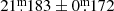 $ 21{{\overset{\text{m}}{.}}}183\pm0{{\overset{\text{m}}{.}}}172 $