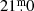 $ 21{{\overset{\text{m}}{.}}}0 $