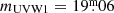 $ m_{\mathrm{UVW1}}=19{{\overset{\text{m}}{.}}}06 $