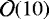 $\mathcal{O}(10)$