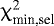 $\upchi^2_{\textrm{min,sel}}$