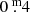 $ 0\overset{\text{ m}}{.}4 $