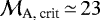 ${\cal M}_{\textrm{A, crit}} \,{\simeq}\,23$
