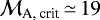 ${\cal M}_{\textrm{A, crit}} \,{\simeq}\,19$