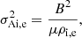 $$ \begin{aligned} \sigma ^2_{\rm Ai,e} = \frac{\displaystyle B^2}{\displaystyle \mu \rho _{\rm i,e}}, \end{aligned} $$