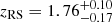 $ z_{\mathrm{RS}}=1.76^{+0.10}_{-0.17} $