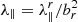 $ {\lambda _\parallel } = \lambda _\parallel ^r/b_r^2 $
