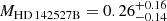 $ M_{\mathrm{HD\,142527B}}=0.26^{+0.16}_{-0.14} $