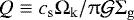 $Q\equiv c_{\mathrm{s}} \Omega_{\mathrm{k}}/\uppi \mathcal{G} \Sigma_{\mathrm{g}}$