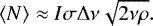 \begin{equation*} \left\langle N\right\rangle \approx I\sigma \Delta \nu\sqrt{2\nu\rho}. \end{equation*}