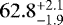 $62.8^{&#x002B;2.1}_{-1.9}$