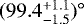 $(99.4^{&#x002B;1.1}_{-1.5})^{\circ}$