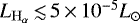 $L_{\mathrm{H_{\alpha}}}{\,\lesssim\,}5{\,\times\,}10^{-5}L_{\odot}$