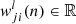 $ \mathit{w}_{ji}^{l}(n) \in \mathbb{R} $