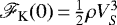 $\mathscr{F}_{\textrm{K}}(0)\,{=}\, \frac{1}{2} \rho V_S^3$
