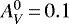 $A_V^0\,{=}\,0.1$