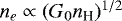 $n_e \propto (G_0 {n_{\textrm{H}}})^{1/2}$