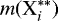 $m(\textrm{X}_i^{**})$