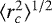 $\langle r_c^2 \rangle^{1/2}$
