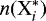 $n(\textrm{X}_i^{*})$