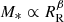 $ {M_{\rm{*}}} \propto R_{\rm{R}}^\beta $