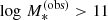 $ \log \,M_*^{{\rm{(obs)}}} > 11 $