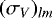 $(\sigma_{V})_{lm}$