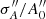 $ \sigma _A^{\prime \prime }/A_0^{\prime \prime } $