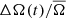 $ {\Delta \Omega (t)/ \overline{\Omega}} $