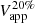 $ V_{{\rm{app}}}^{20\% } $