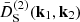 $ \bar{D}^{(2)}_{\mathrm{S}}({{\textbf{k}}}_1,{{\textbf{k}}}_2) $