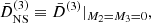 $$ \begin{aligned} \bar{D}^{(3)}_\mathrm{NS} \equiv \bar{D}^{(3)}|_{M_2=M_3=0}, \end{aligned} $$