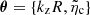 $ {\boldsymbol{\theta}}=\{ k_{\mathrm{z}}R,\tilde{\eta}_{\mathrm{c}} \} $