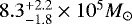 $8.3^{&#x002B;2.2}_{-1.8} \times 10^5 M_{\odot}$