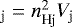 $_{\textrm{j}} = n_{\textrm{Hj}}^2 V_{\textrm{j}}$