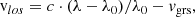 $$ \begin{aligned} \mathrm v_{los}=c\cdot (\lambda -\lambda _0)/\lambda _0-v_{\rm grs} ,\end{aligned} $$