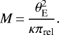\begin{equation*} M\,{=}\,\frac{\theta_{\textrm{E}}^2}{\kappa\pi_{\textrm{rel}}}. \end{equation*}