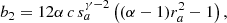 $$ \begin{aligned} b_2={1}{2}\alpha \,c\,s_a^{\gamma -2}\left((\alpha -1)r_a^2-1\right), \end{aligned} $$
