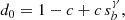 $$ \begin{aligned} d_0 = 1 - c + c\,s_b^{\gamma }, \end{aligned} $$