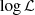 $ \log {\cal{L}} $