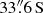 $ 33{{\overset{\prime\prime}{.}}}6\,{\rm{S}} $