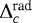 $\Delta^{\textrm{rad}}_c$