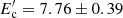 $ E_{\rm c}^\prime = 7.76 \pm 0.39 $