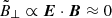 $ \tilde{B}_\perp \propto {\boldsymbol{E}} \cdot {\boldsymbol{B}} \approx 0 $