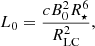 $$ \begin{aligned} L_0 = \dfrac{c B_0^2 R_\star ^6}{R_{\rm LC}^2 }, \end{aligned} $$