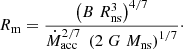 $$ \begin{aligned} R_{\rm m} = \frac{ \left( B \; R_{\rm ns}^3 \right) ^{4/7}}{ \dot{M}_{\rm acc}^{2/7} \; \left( 2 \; G \; M_{\rm ns} \right) ^{1/7} } \cdot \end{aligned} $$